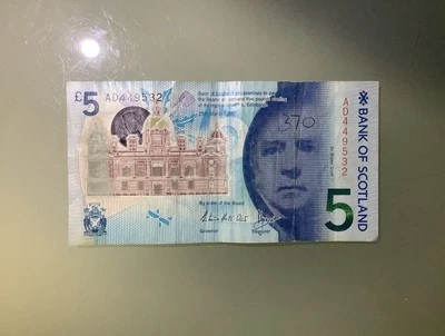 Scotland 5 Pounds 2016 Circulated - Bank of Scotland - Image 1 of 3
