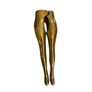 Midcentury MCM schwerer Messing Metall Frauen weibliche Dame Beine Nussknacker Nussknacker - Bild 1 von 6