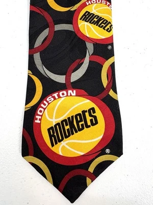 Ralph Marlin Deportes NBA Houston Rockets Corbata de Seda Corbata para el Cuello Baloncesto Súper Genial Foto 1 de 4