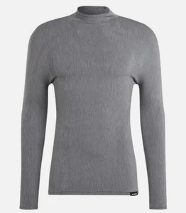 ADIDAS Terrex Base Layer Top Size M-L Mens Grey Merino Wool Turtle Neck £110 - Picture 1 of 17