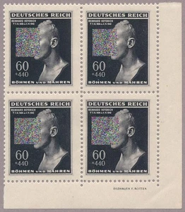Böhmen & Mähren Mi.Nr. 131 EUR postfrischer Imprintblock - Bild 1 von 2