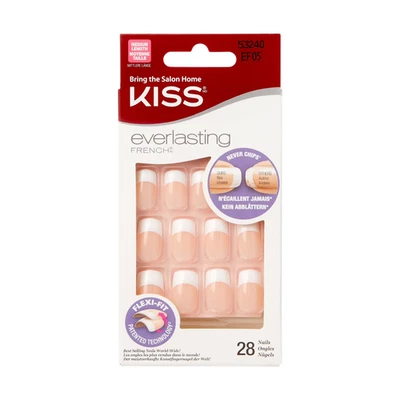 Kiss Everlasting French Medium Length Ultra Comfort Nail 28 Each (2 Pack) - Image 1 of 3