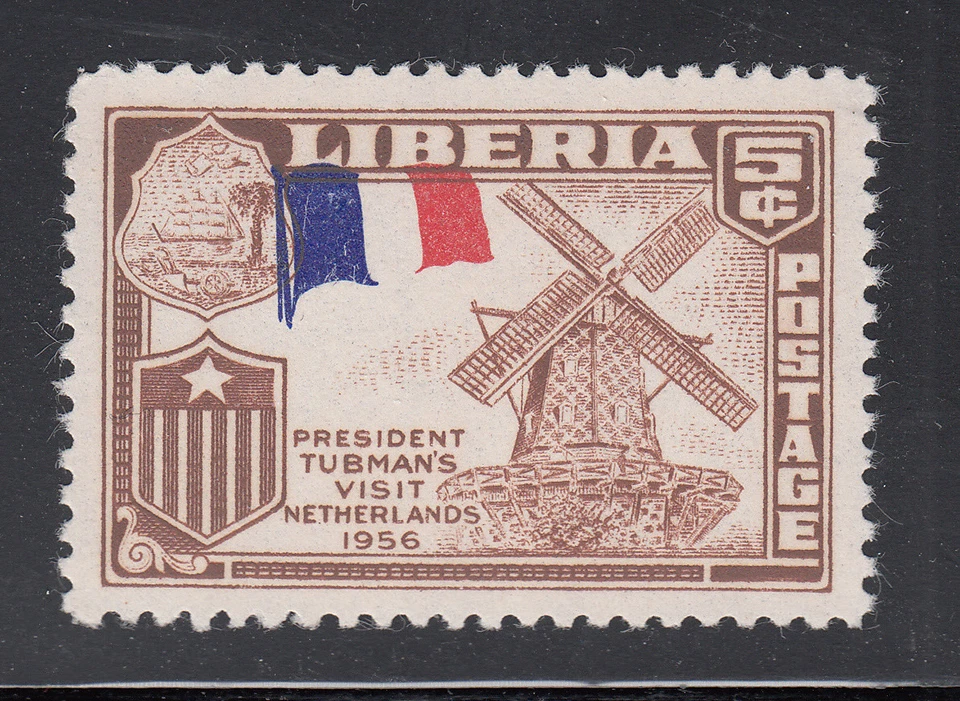 利比里亚 # 368 MNH 1958 年国旗发行带法国国旗错误法国 — 第 1/1 张图片