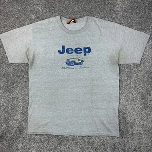 Camicia Jeep Vintage Uomo Grande Grigio Ben Indossata Tradizione Willy's Wrangler Robusta - Foto 1 di 7