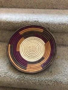 Round Hand Woven Basket of Unknown Origin - Picture 1 of 2