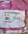 10 No. PolyMax 10mm Equal Tees  MAX210