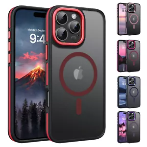 For iPhone 16 Pro Max Case Magsafe Magnetic Shockproof Translucent Matte Cover - Picture 1 of 8