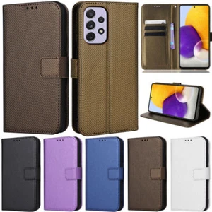 Luxury Flip Card Wallet Cover Case For S22 S21 A23 A33 A53 A52 A13 A51 - Picture 1 of 57