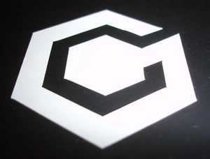 Pegatina de cubo de juego de Nintendo (BLANCA) - 55x50mm - mario, gamecube, GC, calcomanía, - Imagen 1 de 1