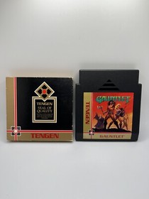 GAUNTLET Tengen Black Cart &Sleeve Nintendo Entertainment System NES 1987 Tested