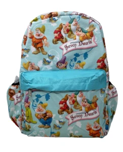 Nueva mochila de poliéster grande Disney Blancanieves 7 ayudantes estampada de 16 pulgadas - Imagen 1 de 1