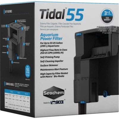 Seachem Tidal 55 Aquarium Power Filter for Aquariums up to 55 Gallons (200L) - Image 1 of 3