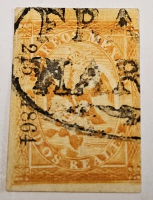 Mexico 2R Orange Scott 23 Maravatio 215-1864 NF $60.00 Cancel Sch. 719 VF/XF - Image 1 of 2