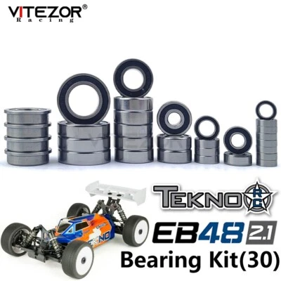 For Tekno 1/8 EB48 2.1 Buggy Complete Bearings Kit (30 Pcs) Rubber Sealed Rc Car - Image 1 of 4