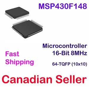 MSP430F148 16-Bit 8MHz 48kb SPI UART Flash MCU Microcontroller 64-TQFP TI - Foto 1 di 2