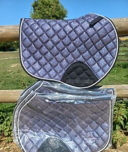  saddle pads/numnah cob size quilted with black lining.  