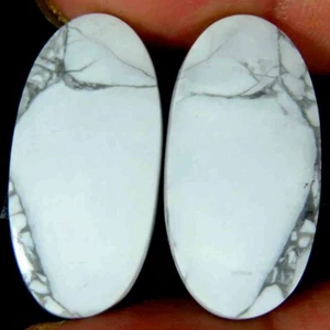 29,40 kt. 100 % natürlicher Howlith ovaler Cab Edelstein 13 x 26 x 3 mm passe... - Bild 1 von 5