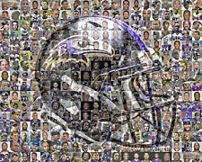 Baltimore Ravens Photo Mosaic Print Art using over 150 Greatest Ravens Players