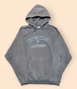 Felpa con cappuccio vintage Pitt Panthers Y2K uomo XL grigio invecchiato vintage Pittsburgh anni 2000 - Foto 1 di 6