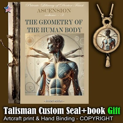 Antique Book Esoteric Manuscript Human Body Anatomy Sacred Geometry Metatron Bid - Image 1 of 4