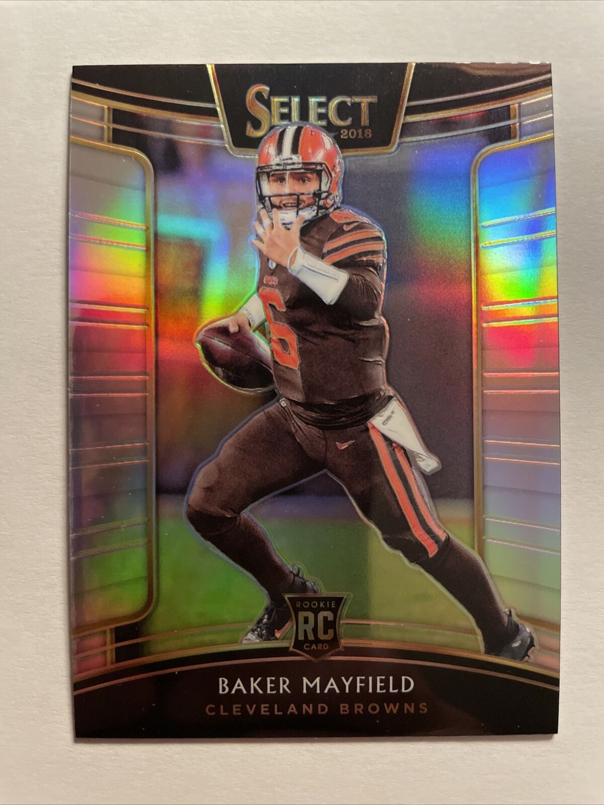 2018 Panini Select Baker Mayfield Concourse Silver Prizm Rookie # 30 NFL RC Card