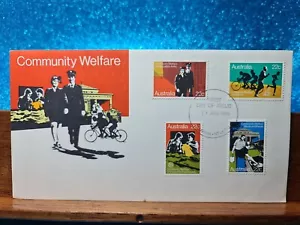 Cubierta del primer día 🙂 (4 sellos) bienestar comunitario 1980 🙂 Darwin Nuevo - Imagen 1 de 2