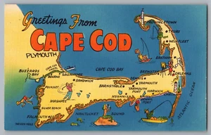Postal de saludos desde Cape Cod, carta grande - Imagen 1 de 2
