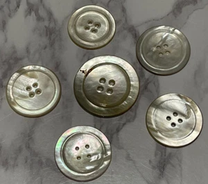 Vintage Abalone Shell Buttons Lot 55-21 - Picture 1 of 13