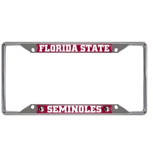 New NCAA Florida State Seminoles Car Truck Chrome Metal License Plate Frame - Picture 1 of 2