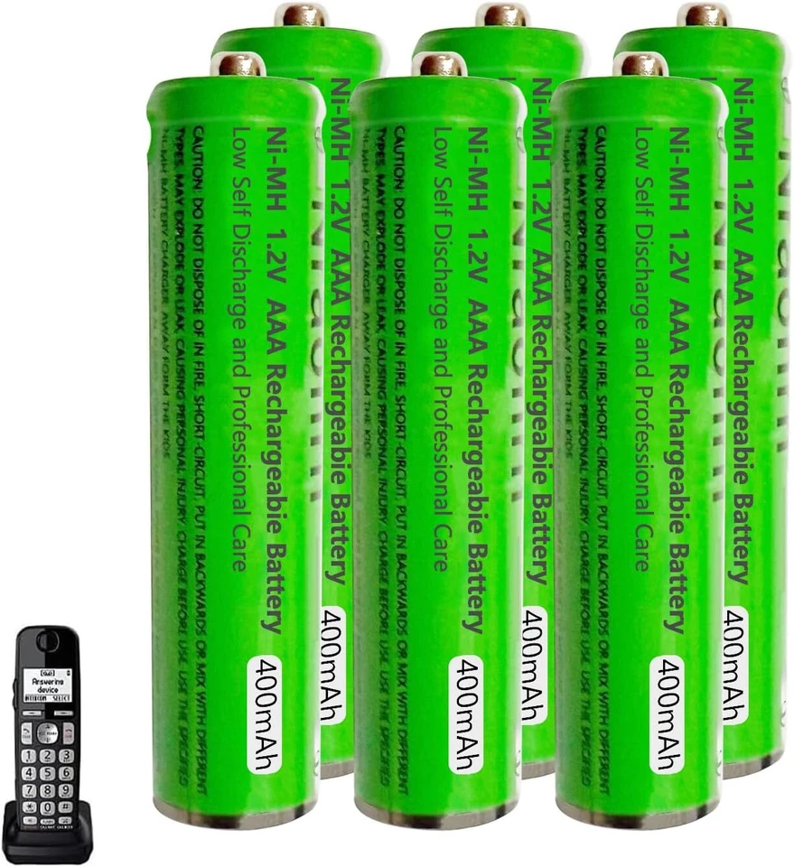 NRAONRN NiMH BATTERIEN 400MAH 1.2V WIEDERAUFLADBARE AAA für tragbare Audiogeräte