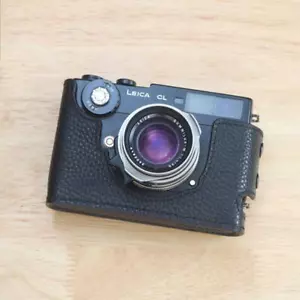 Nuevo Medio Estuche Artesanal Cuero Genuino Retro Cubierta Para Cámara Fotográfica Leica CL - Imagen 1 de 2
