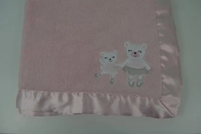 Carter's Rosa 2 Bailarinas Osos de Ballet Tutú Bebé Manta Borde Sedoso Baile Lovey Foto 1 de 4