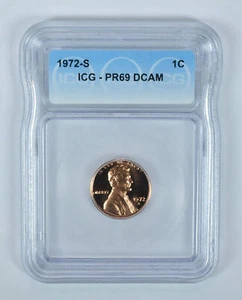 1972-S Lincoln Memorial Cent PR69 DCAM ICG - Picture 1 of 5