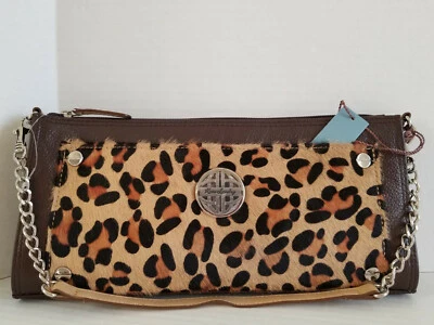 BOLSO DE NOCHE KATE LANDRY BOLSO DE NOCHE CUERO DE BECERRO PELO LEOPARDO NUEVO CON ETIQUETAS  Foto 1 de 4