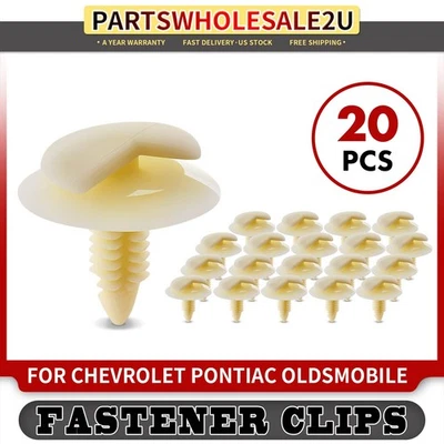 Clip de sujetadores de doble cabeza retenedor de panel interior de puerta de 5/16 pulgadas 20 piezas para Chevy Foto 1 de 4