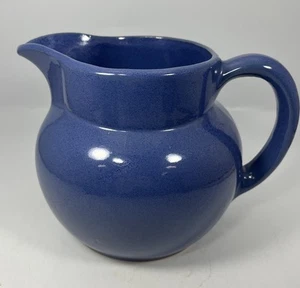 Vintage Bybee Pottery Blue Pitcher Signed on Bottom - Picture 1 of 7