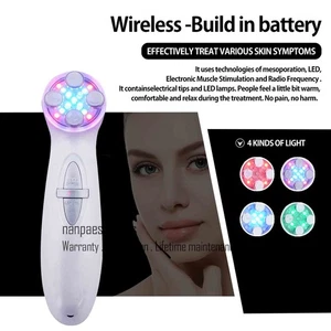 Wireless R-F LED Photon Therapy Skin Tighten Face Massager Facial Beauty Machine - Picture 1 of 19