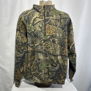 Cabelas 1/4 Zip Pullover Mens 2XL Camo Seclusion 3D Hunting Long Sleeve Sweater - Picture 1 of 8