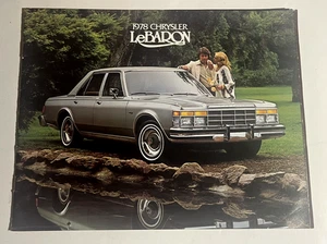 Chrysler Lebaron Car 1978 folleto automático con desplegable - Imagen 1 de 3