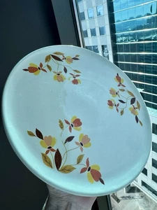 Vintage Hall Superior Jewel Tea Autumn Leaf Round Trivet Cake Plate 9 1/2" READ - Picture 1 of 13