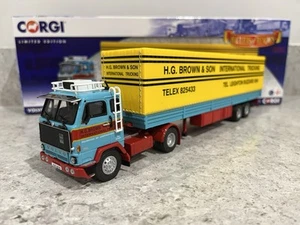 Corgi - Volvo F89 w/Tilt Trailer - H.G.Brown & Son - CC15603 - 1:50 - New/Mint - Picture 1 of 7