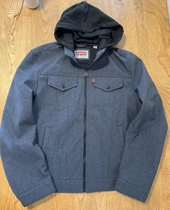Chaqueta de camionero Levi's para hombre con capucha resistente al agua grafito M - Imagen 1 de 12