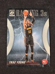 2023-24 Panini Donruss Optic - Raining 3s Trae Young #19 Green Prizm /5 - Picture 1 of 2