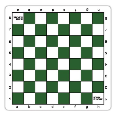 Bobby Fischer Tournament Mousepad Style Chess Board, 20 inches, Green - Image 1 of 3
