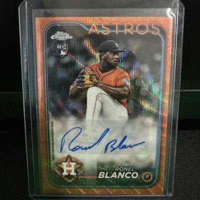 2024 Topps Chrome Update - Autographs Ronel Blanco #AC-ROBL Orange Wave /25 - Image 1 of 3