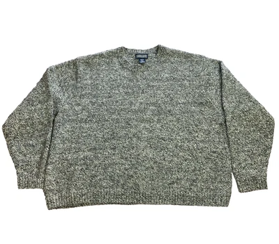 Lands End Chunky Knit Sweater Women L Wool Blend Cabincore Made In USA - Image 1 of 4