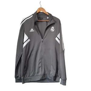 Adidas Real Madrid Trainingsjacke mit Reißverschluss grau Größe XLARGE - Bild 1 von 10
