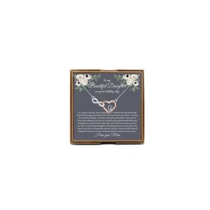 Tochter Hochzeitsgeschenk für Braut von Mama Tochter am Hochzeitstag von Mutter... - Bild 1 von 7