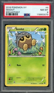 PSA 8 (PD) Seedot XY Breakpoint 4/122 Pokemon Card B14 - Picture 1 of 2