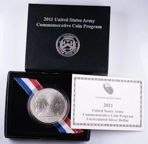 U.S. Mint 2011-S United States Army UNC Silver $1 Proof OGP & COA - Picture 1 of 4
